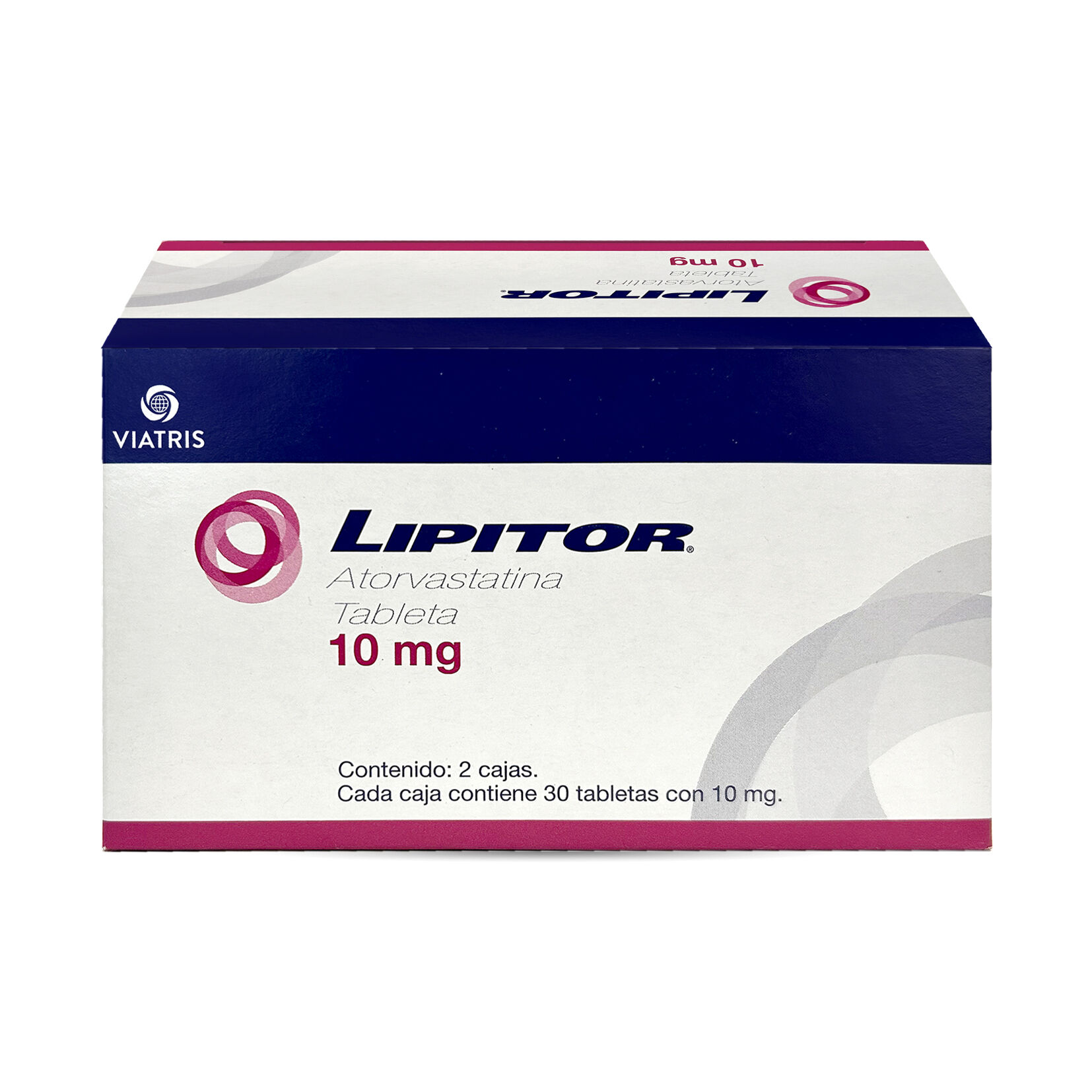 LIPITOR 10MG C 2 CAJAS C 30 TAB CU ATORVASTATINA NV