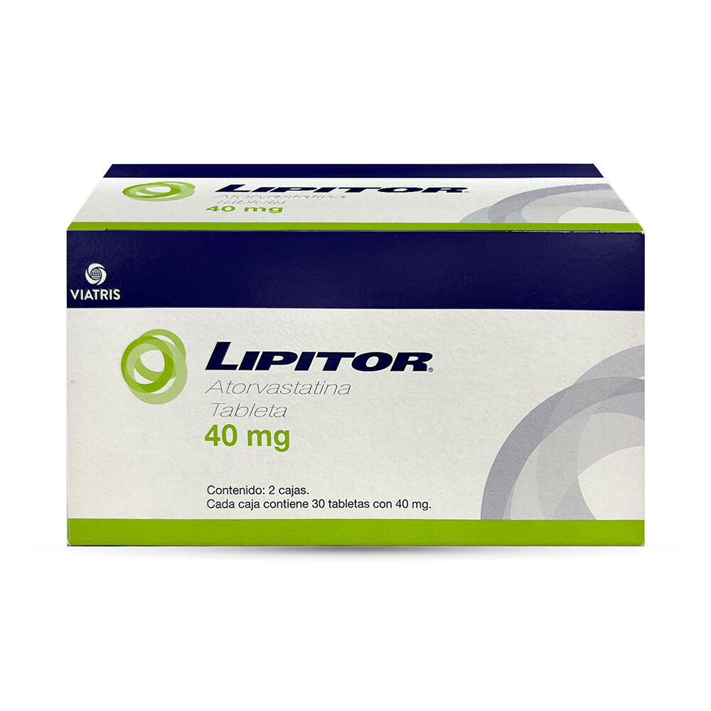 LIPITOR 40MG C 2 CAJAS C 30 TAB CU ATORVASTATINA NV