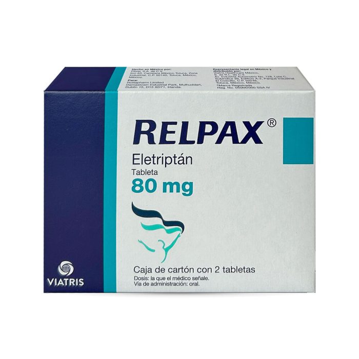 RELPAX 80MG C 2 TAB ELETRIPTAN