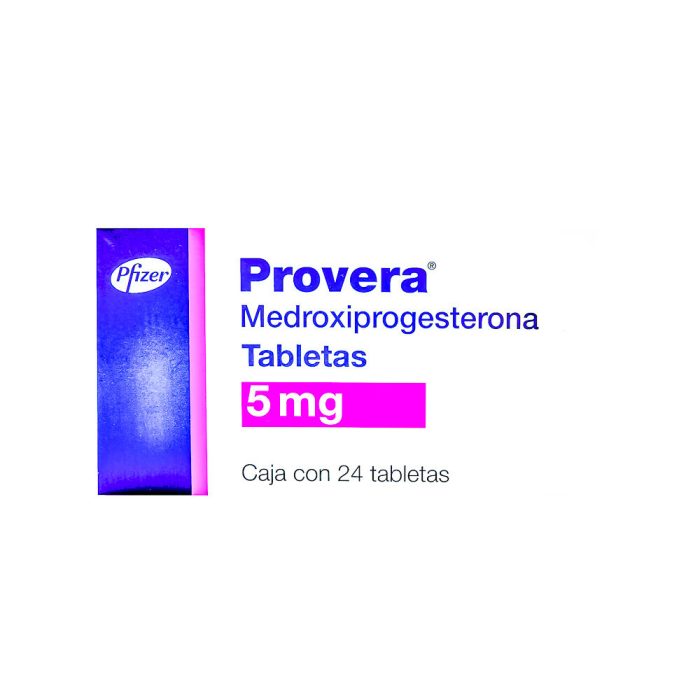 PROVERA 5MG C 24 TAB MEDROXIPROGESTERON