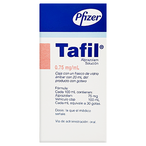 TAFIL 0.75MG/ML O C GOTERO C 20ML  ALPRAZOLAM