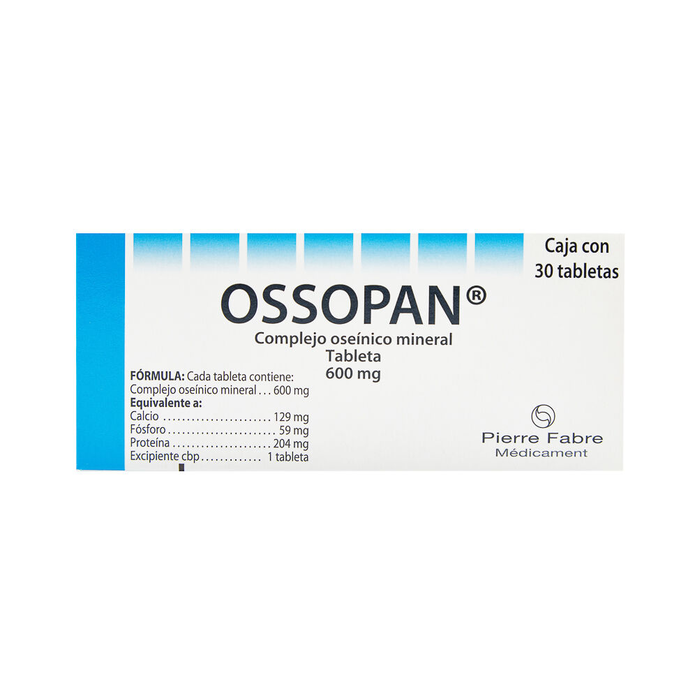OSSOPAN 600MG C 30 TAB