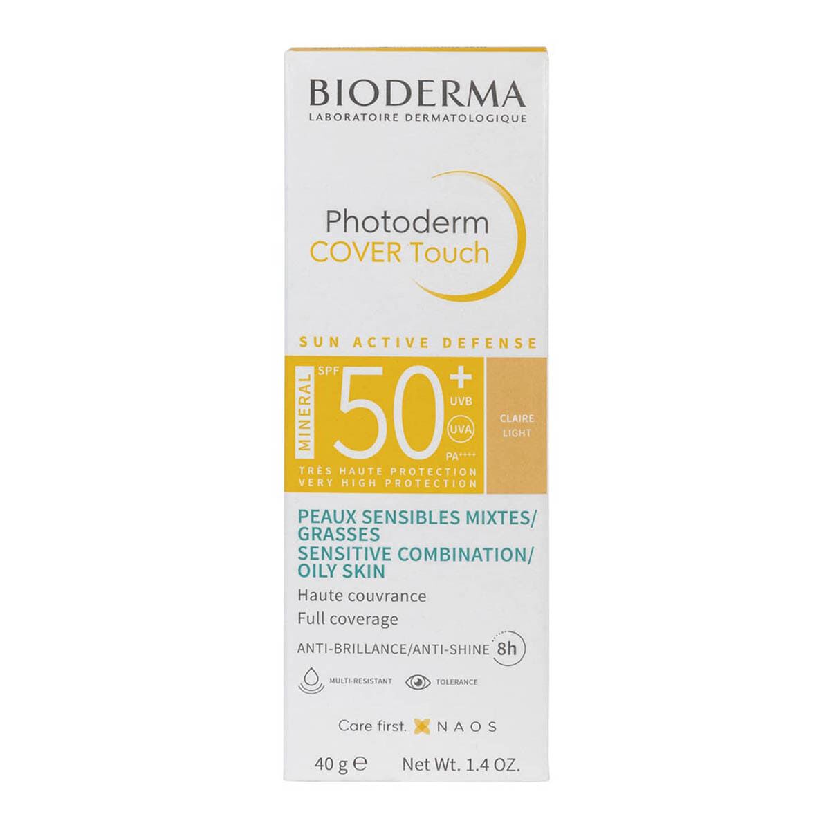 PHOTODERM COVER TOUCH MINERAL CLARO 40G