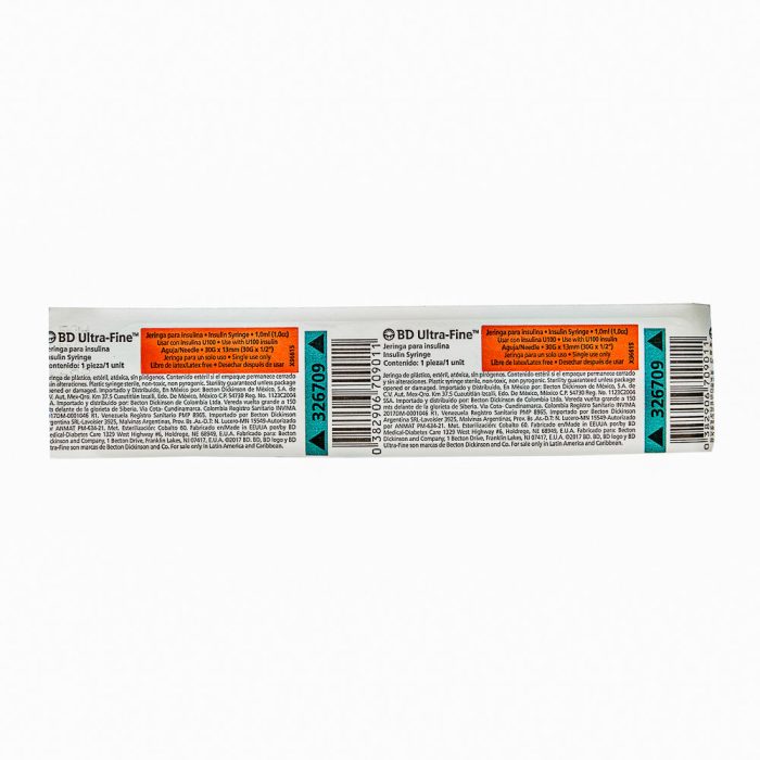 JERINGA BD INSULINA UF 1ML 30G X 13MM INDIVIDUAL