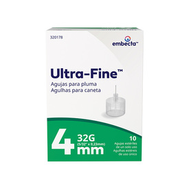 AGUJA ULTRA FINE PARA PLUMA 4MM X 32 G C 10 PZ EMBECTA