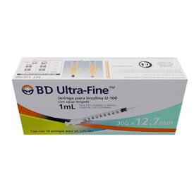 JERINGA P/INSUL ULTRAFINE U100 12,7 X 30G 1ML C 10PZ