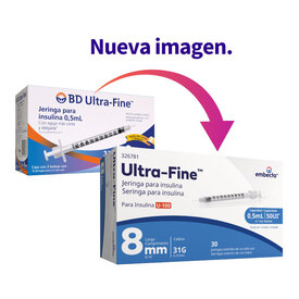 JERINGA ULTRA FINE P/INSULINA 8MM/31G 0.5ML/50UI C 30 PZ EMBECTA