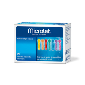 MICROLET LANCETAS COLORES C 25