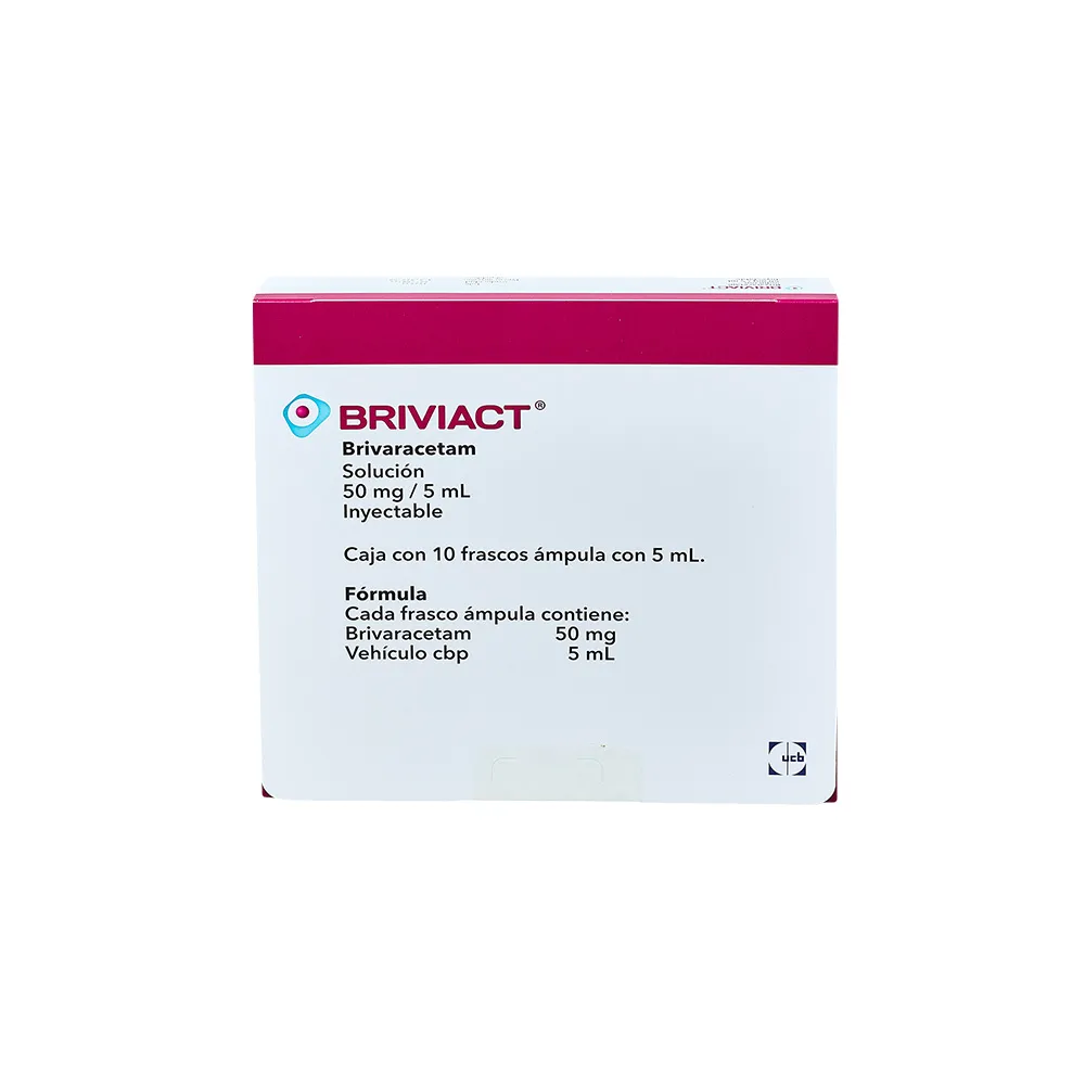 BRIVIACT 50MG SOL INY 5ML C 10 AMP