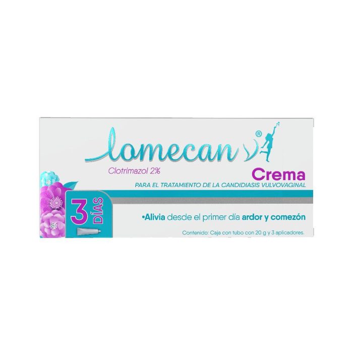 LOMECANV CREMA VAGINAL AL 2 C 3 APLICADORES 20G