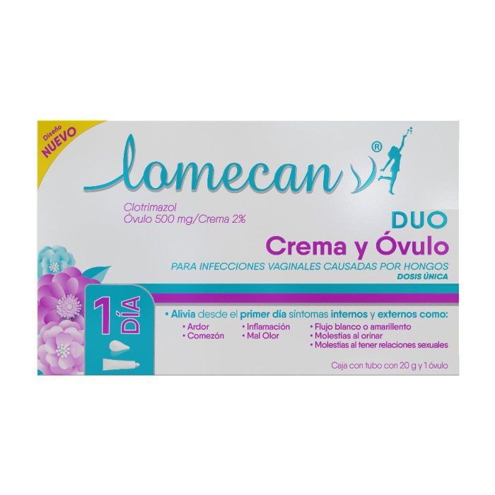 LOMECAN DUO CREMA 20G Y OVULO 1 DIA