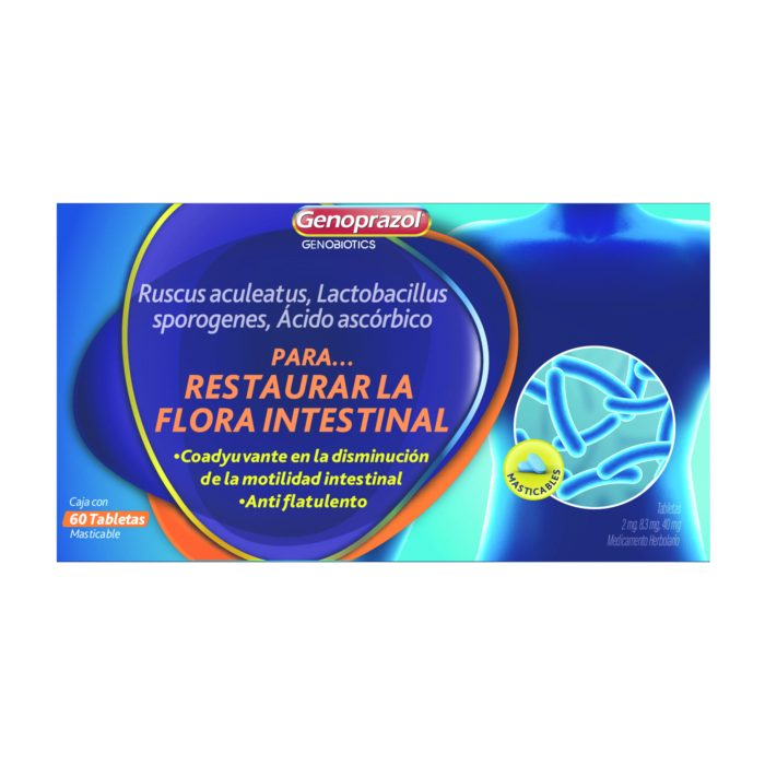 GENOPRAZOL GENOBIOTICS C 60 TAB MASTICABLE