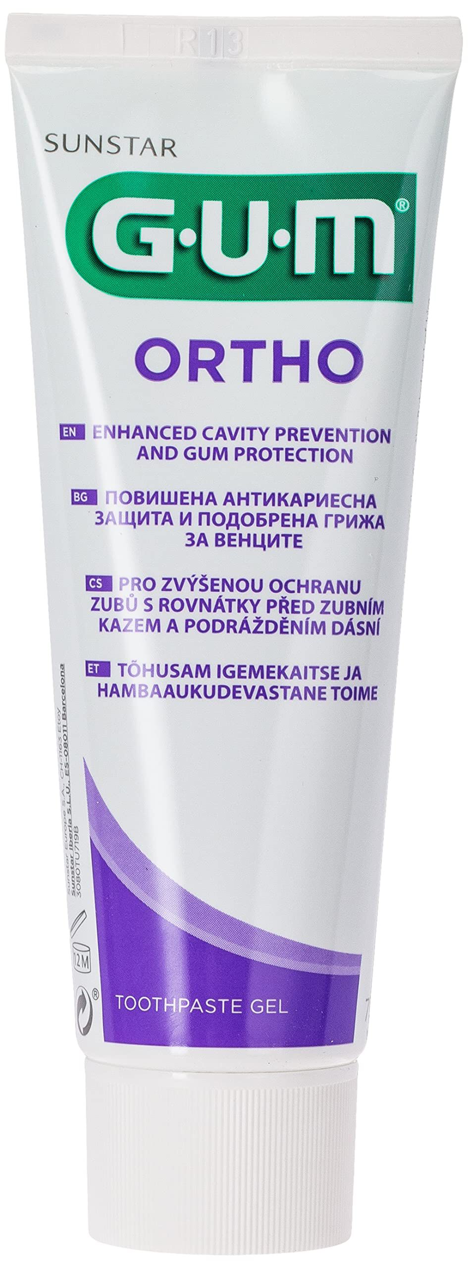 GUM ORTHO GEL DENT PARA PROTEC ENCIASPREV CARIES 75ML