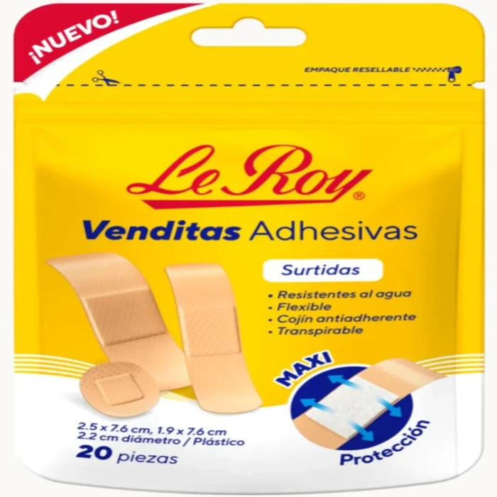 VENDITAS ADHESIVAS LEROY SURTIDAS C 20 PZ