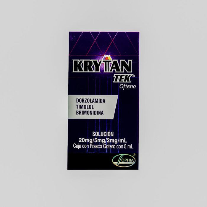 KRYTANTEK SOL OFTAMICA 5ML DORZOLAMIDATIMOLOLBRIMONIDINA