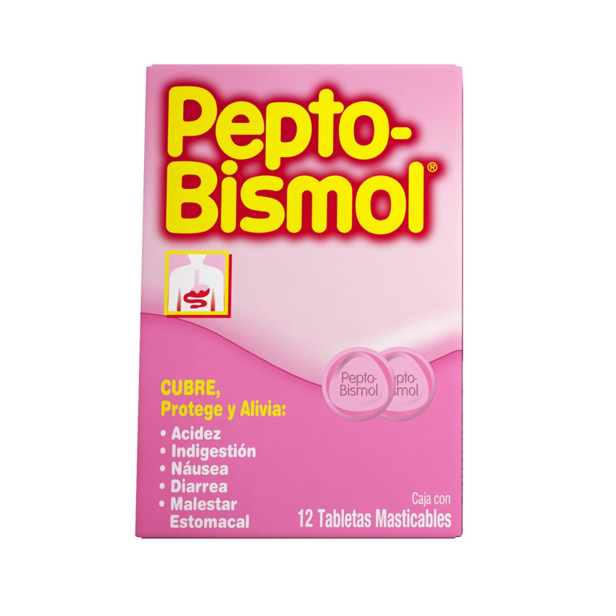 PEPTOBISMOL TAB MASTICABLES C 12