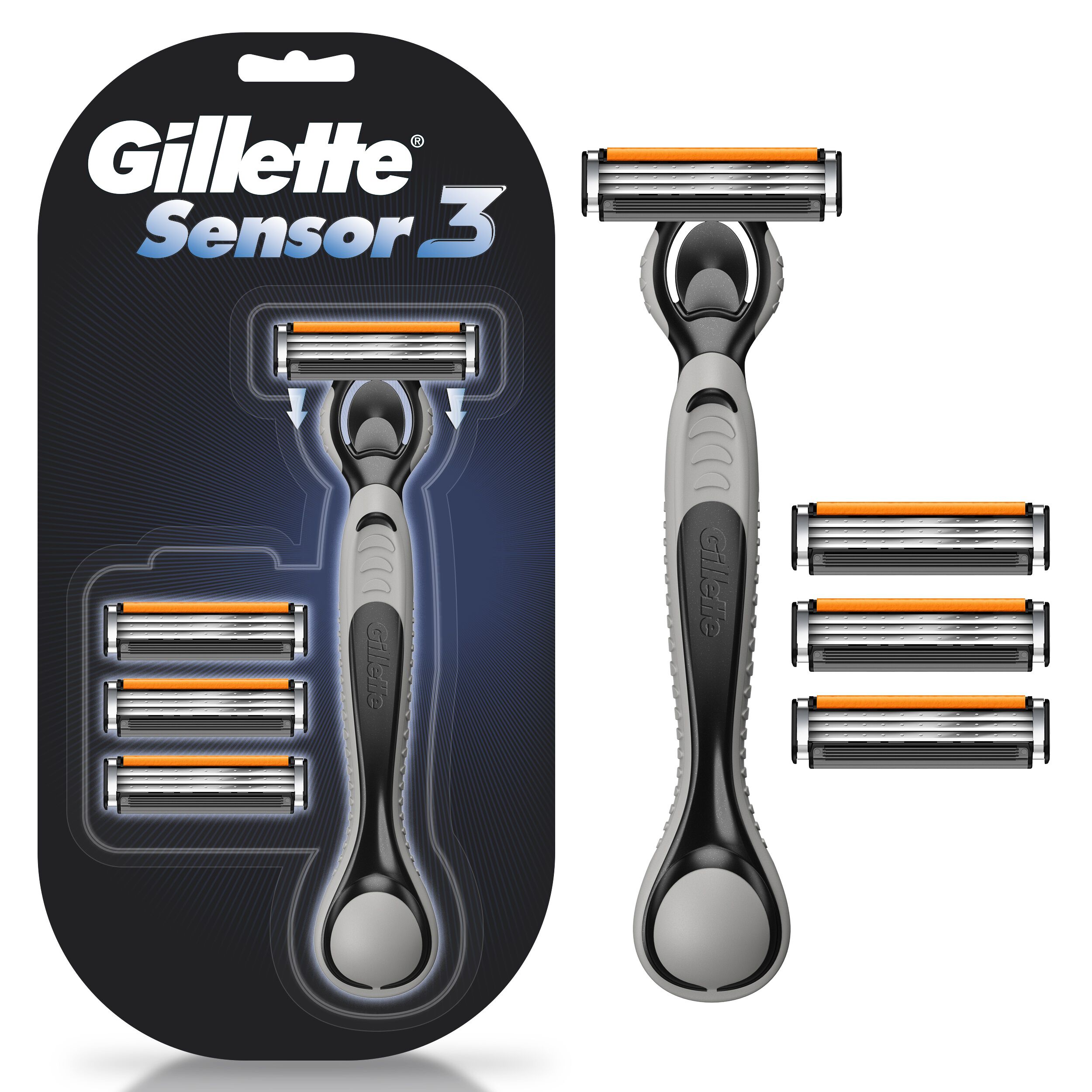 GILLETTE SENSOR 3 MAQ P RASURAR C 4 REPUESTO