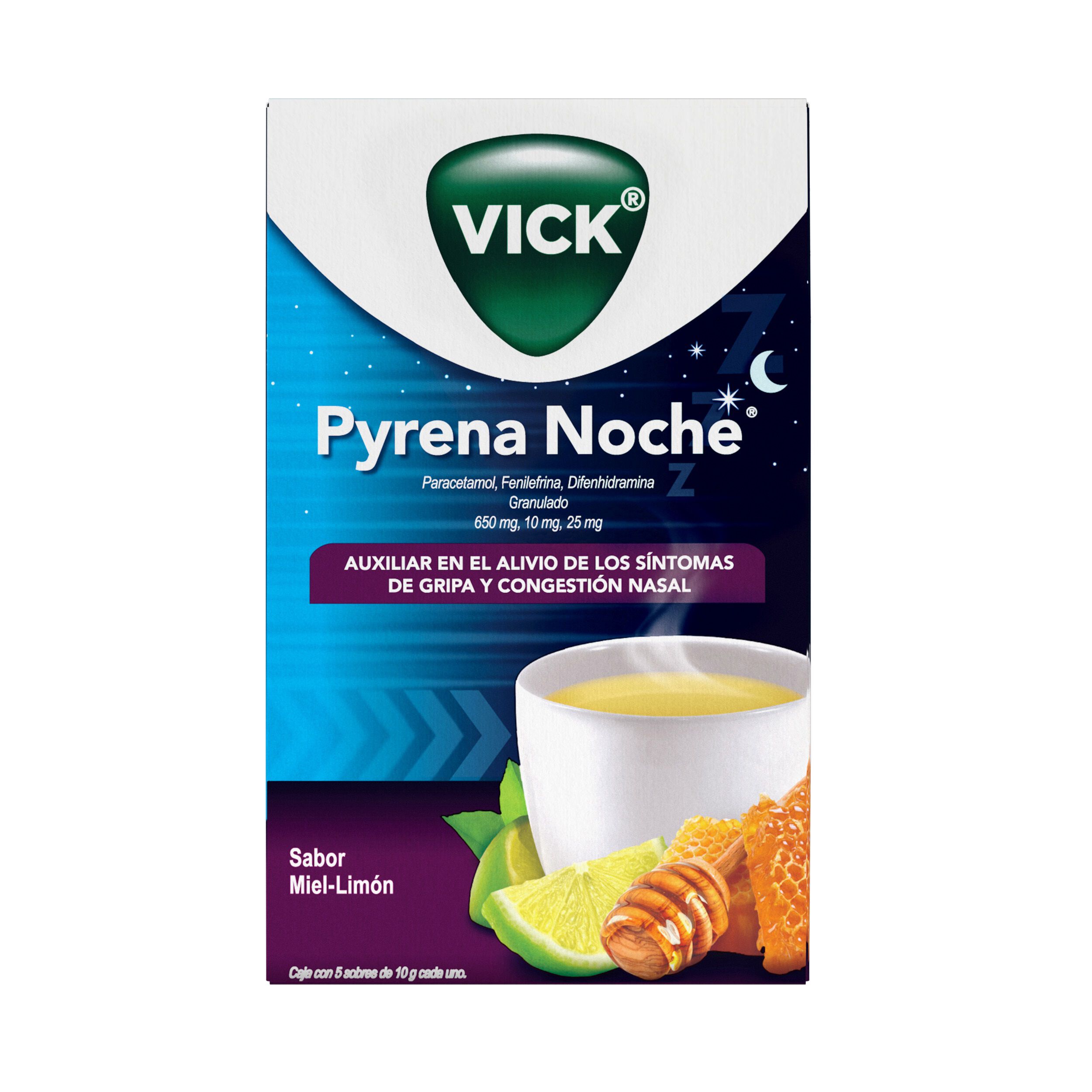 VICK PYRENA NOCHE SABOR MIELLIMON C 5 SOB 10G