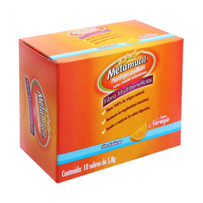 METAMUCIL NARANJA SIN AZUCAR SOB 5.8G C 10