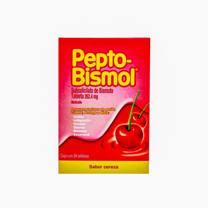PEPTOBISMOL TAB MASTIC CEREZA C 24