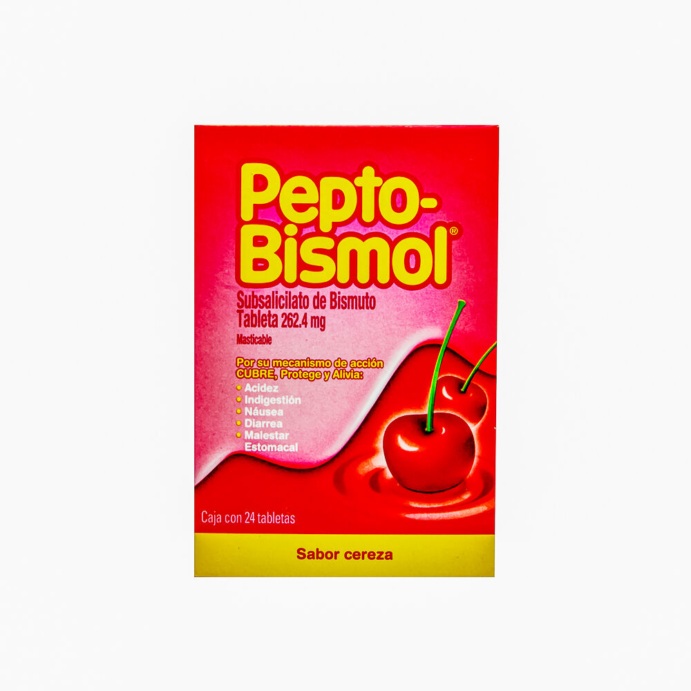 PEPTOBISMOL TAB MASTIC CEREZA C 24