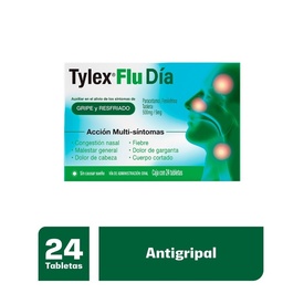 TYLEX FLU DIA C 24 TAB PARACETAMOLFENILEFRINA