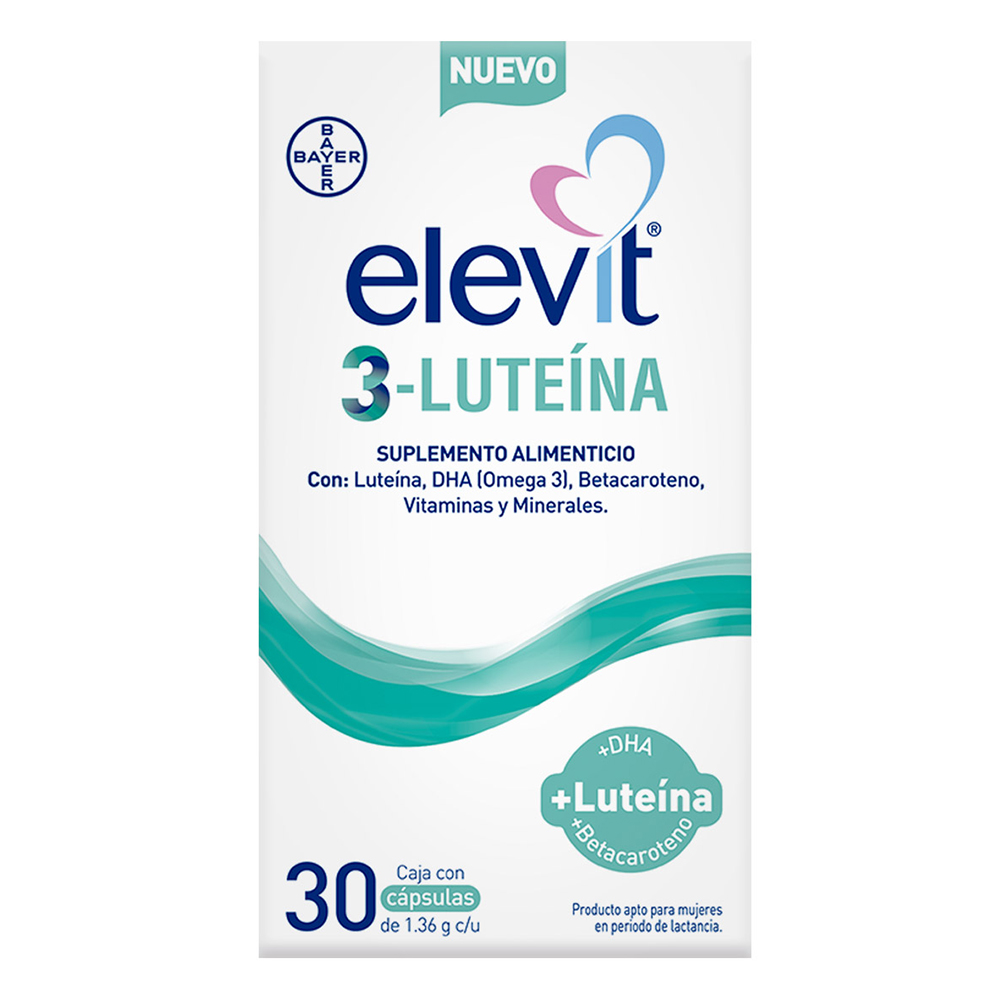 ELEVIT 3-LUTEINADHA C 30 CAP SIN GLUTEN SUPLE ALIM