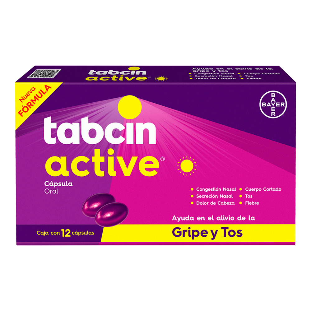 TABCIN ACTIVE C 12 CAP GRIPE Y TOS NV