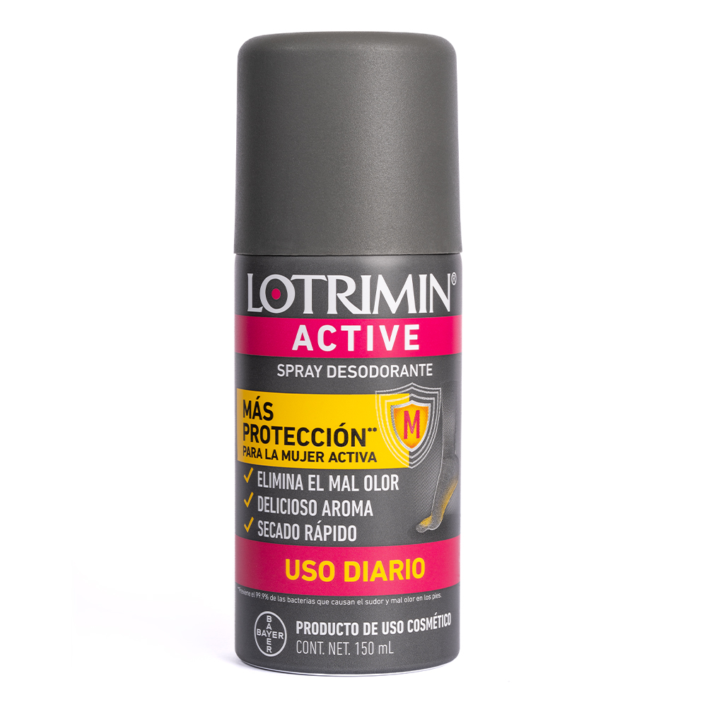 LOTRIMIN ACTIVE MUJER SPRAY DESOD 150ML
