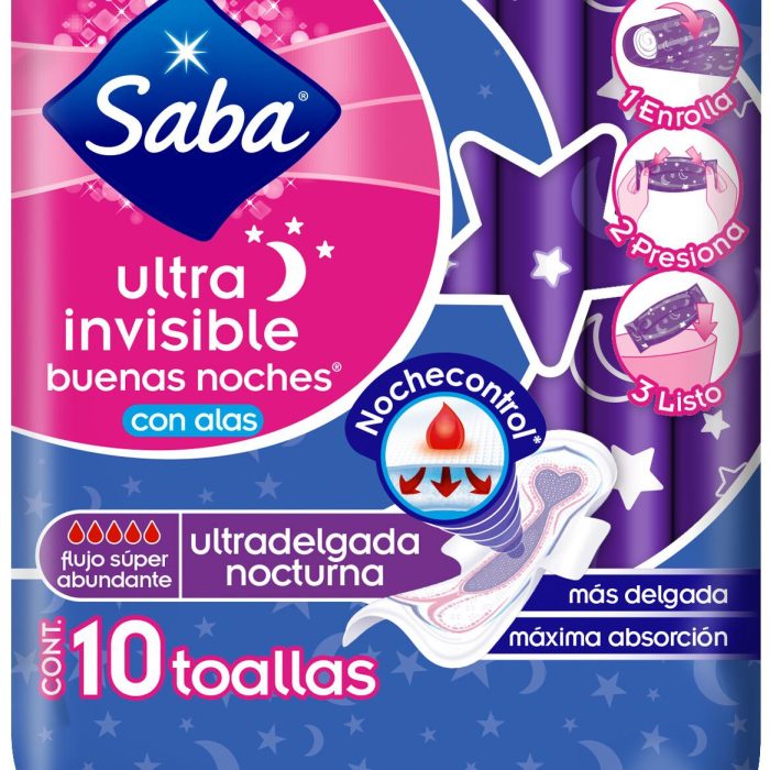 SABA BUENAS NOCHES ULTRA DELGADA C 10 TOALLAS
