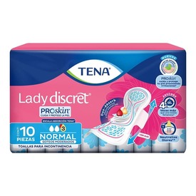 TENA LADY DISCRET INCONTINENCIA NORMAL C 10 TOALLAS