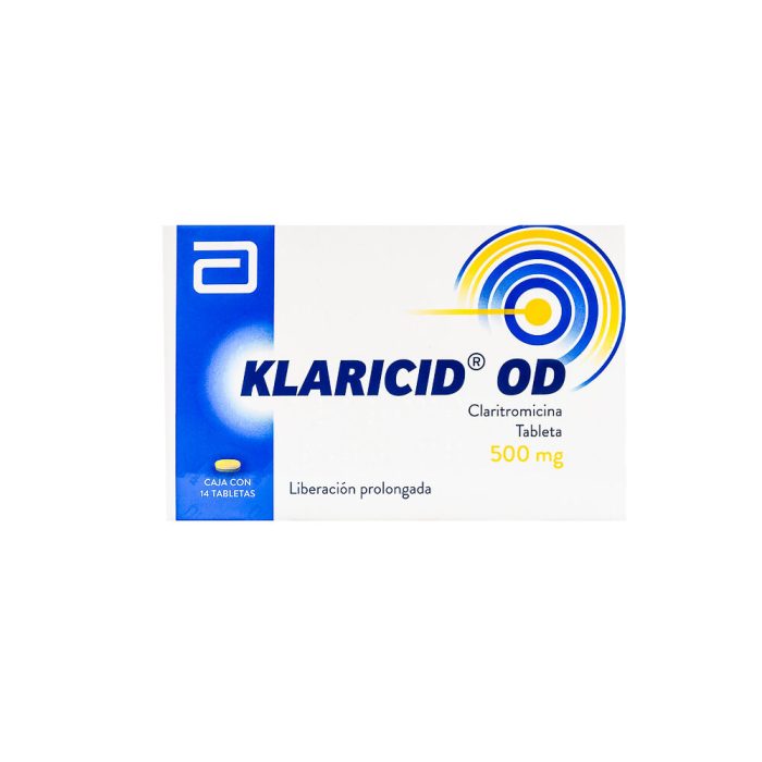 KLARICID OD 500MG C 14 TAB CLARITROMICINA