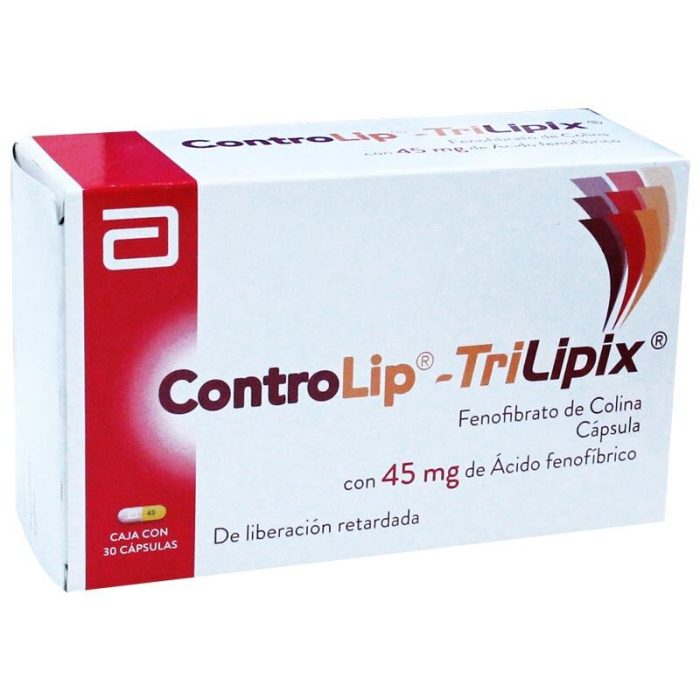 CONTROLIP TRILIPIX 45MG C 30 CAP