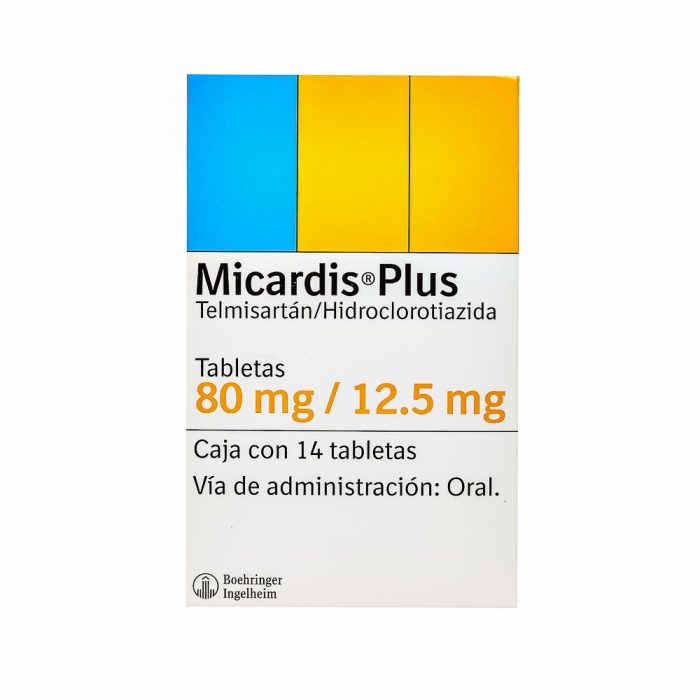 MICARDIS PLUS 80MG 12.5MG C 14 TAB TELMISARTAN/HCTZ