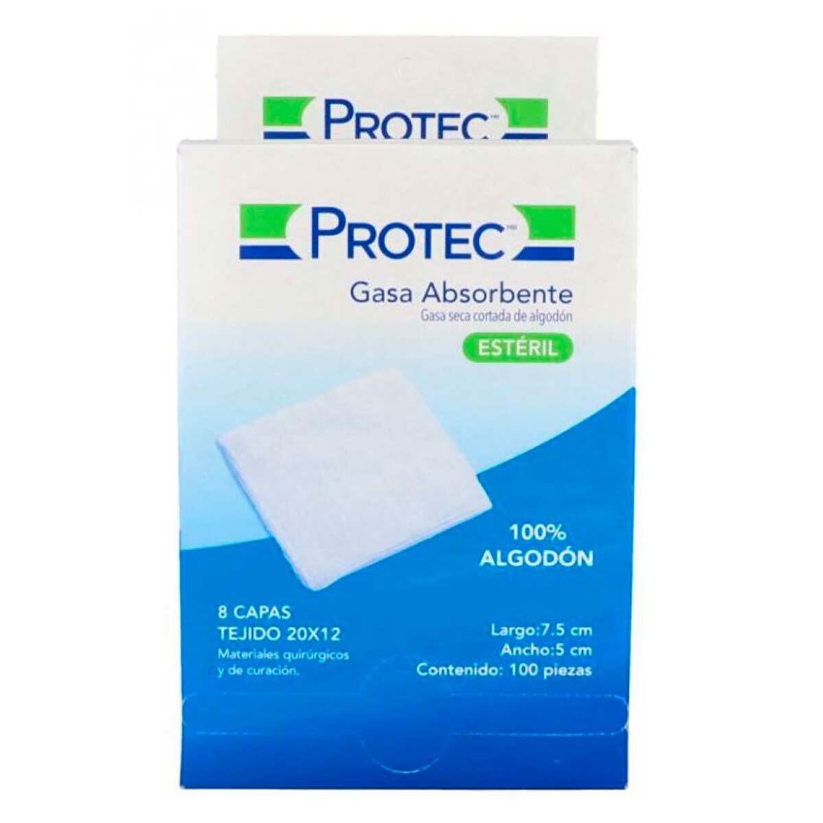 PROTEC GASA 7.5X 5CM ESTERIL C 100 PZ