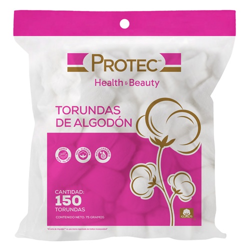 TORUNDAS ALGODON PROTEC 75G C 150 B