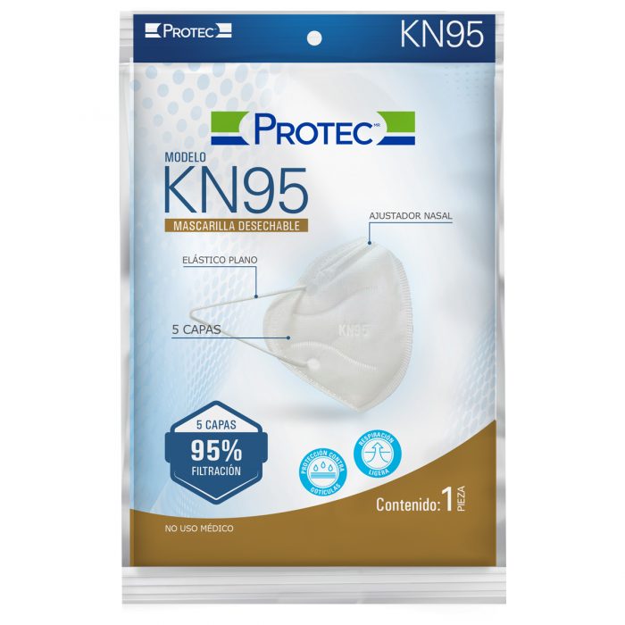 MASCARILLA PROTEC KN 95 BLANCA C 1PZ