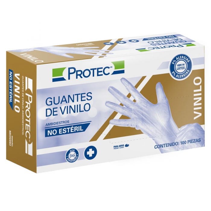 PROTEC GUANTE EXP VINILO CH NO EST C 100