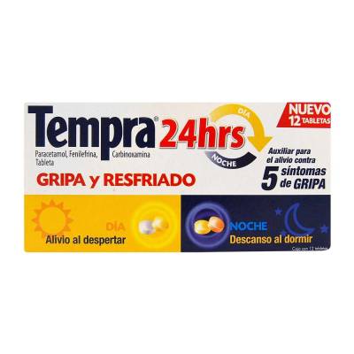 TEMPRA 24HRS DIANOCHE C 12 TAB