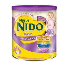 NIDO KINDER DESLACTOSADO C/PROBIOT 12 A 36 MESES 800G
