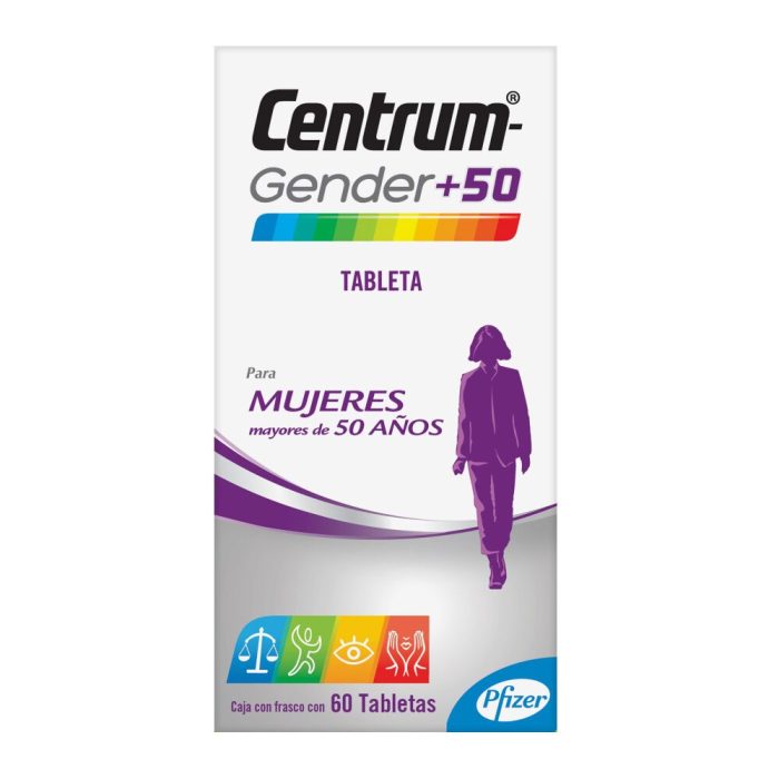 CENTRUM GENDER 50 MUJER C 60 TAB