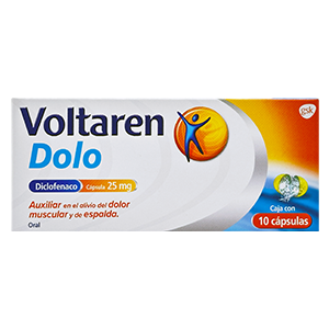 VOLTAREN DOLO 25MG C 10 CAP DICLOFENACO
