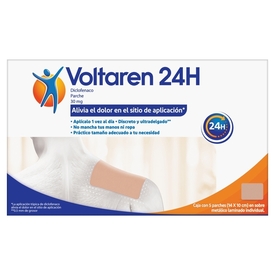 VOLTAREN 24H 30MG C 5 PARCHES 14 X 10CM DICLOFENACO
