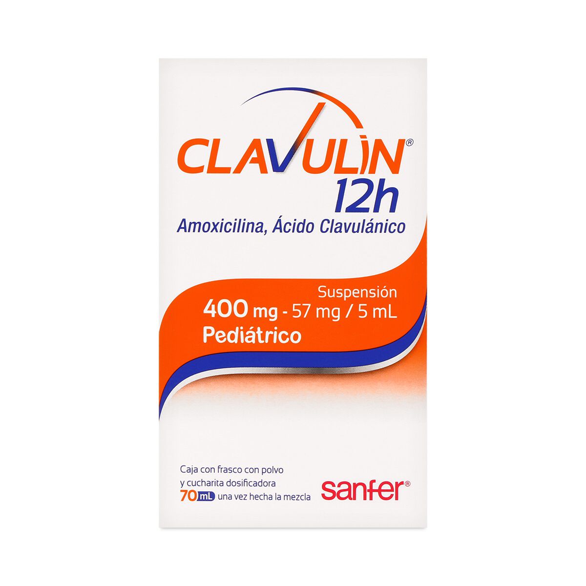 CLAVULIN 12H 400MG PED SUSP 70ML