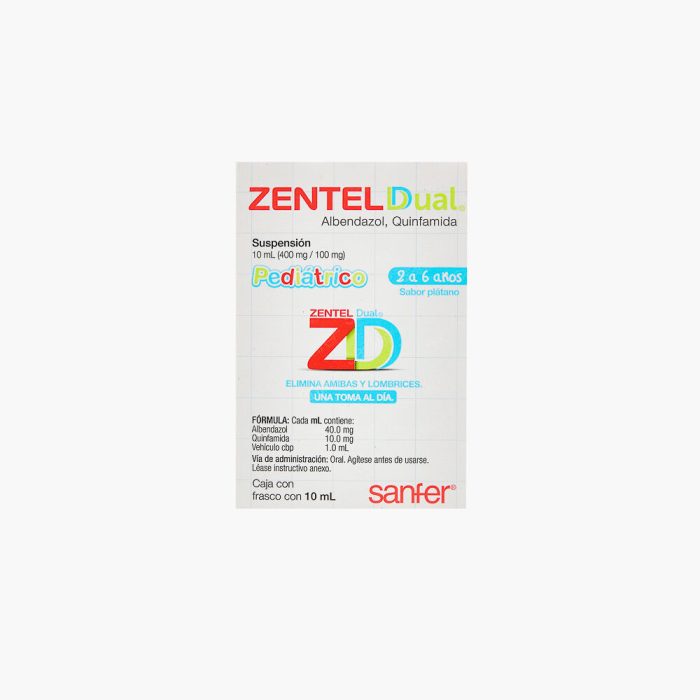 ZENTEL DUAL PEDIATRICO SUSP 10ML 2 A 6 AN