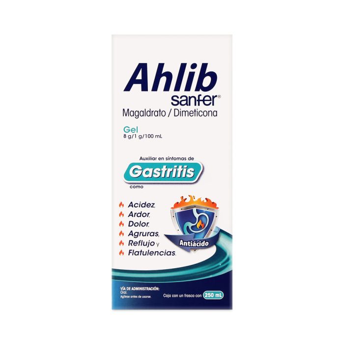 AHLIB GEL O 250ML MAGALDRATO/DIMETICONA