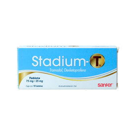 STADIUM T 75/25MG C 10 TAB TRAMADOL/DEXKETOPROFENO