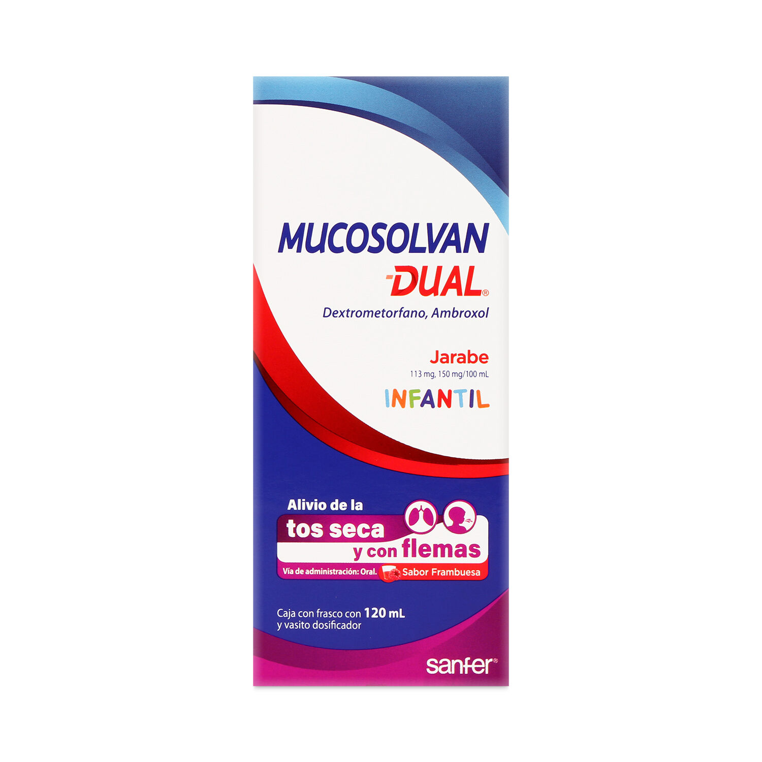 MUCOSOLVAN DUAL INFANTIL JBE SAB FRAMBUESA 120ML