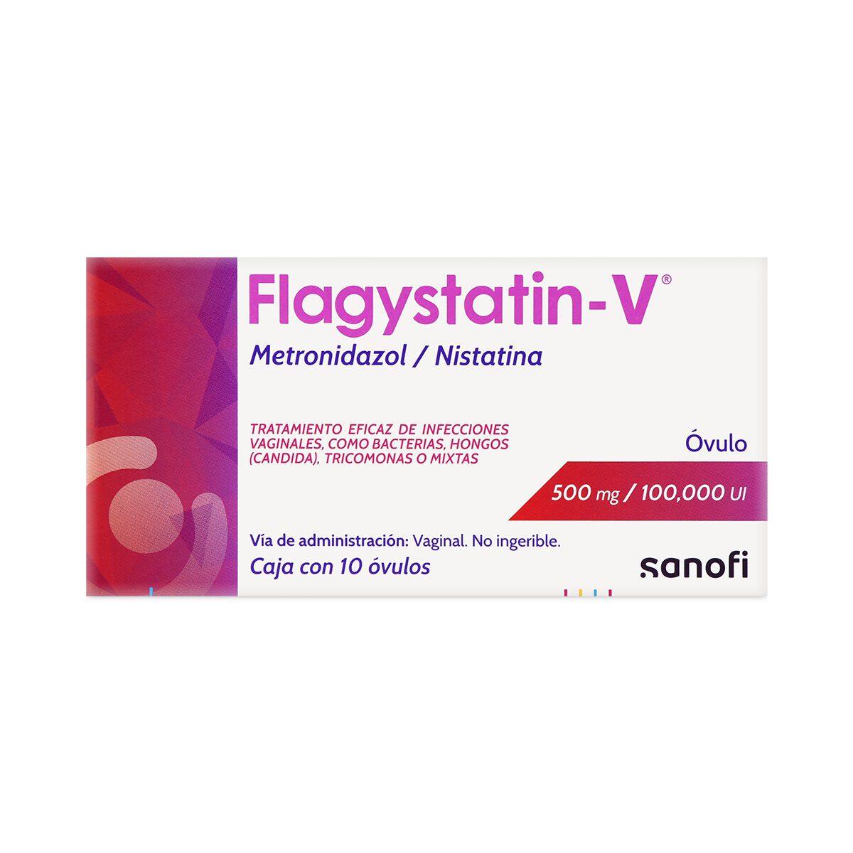 FLAGYSTATIN V C 10 OVULO METRONIDAZOL/NISTATINA