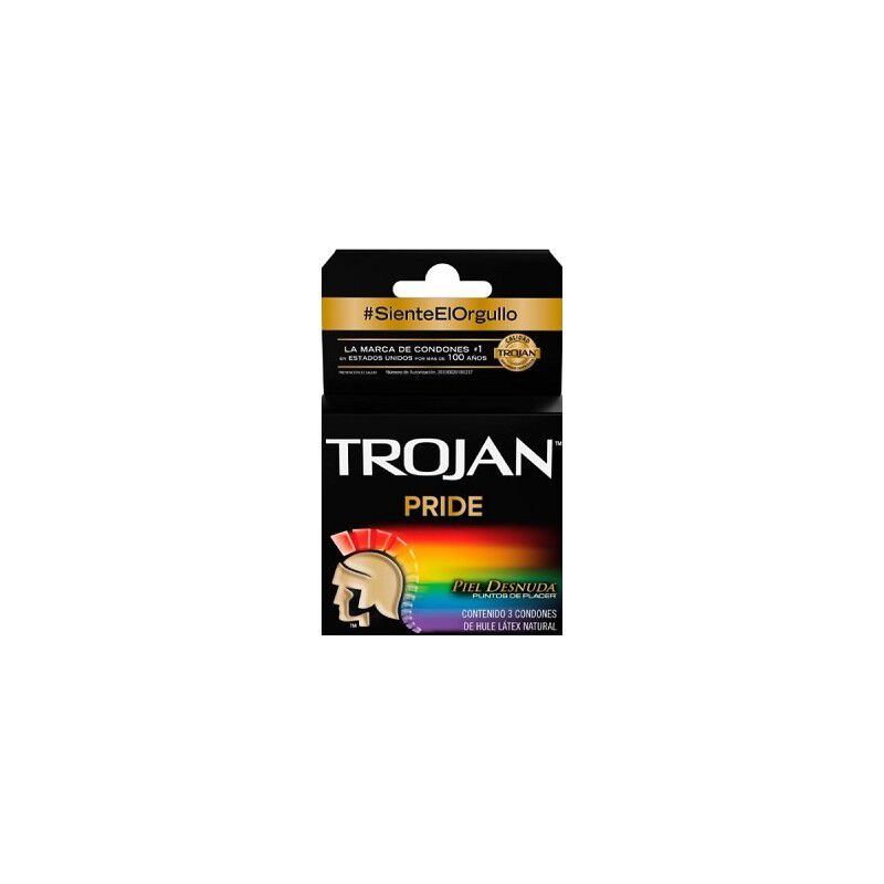 PRESERV TROJAN LUB C 3 PRIDE PIEL DESNUD